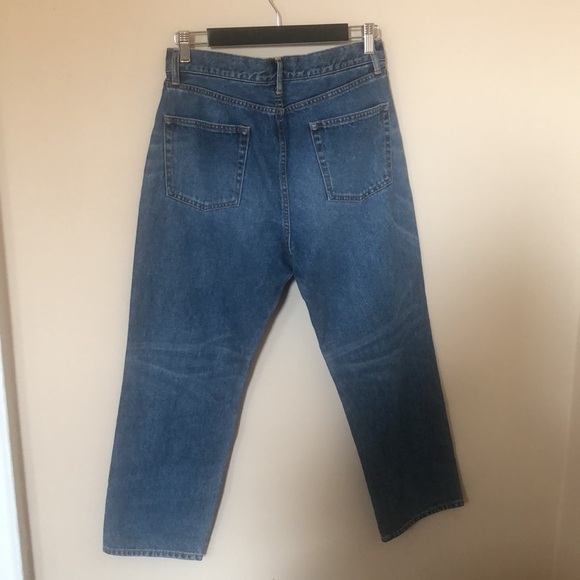 John Elliott  Dark Denim Straight Crop Jeans - Picture 6 of 6